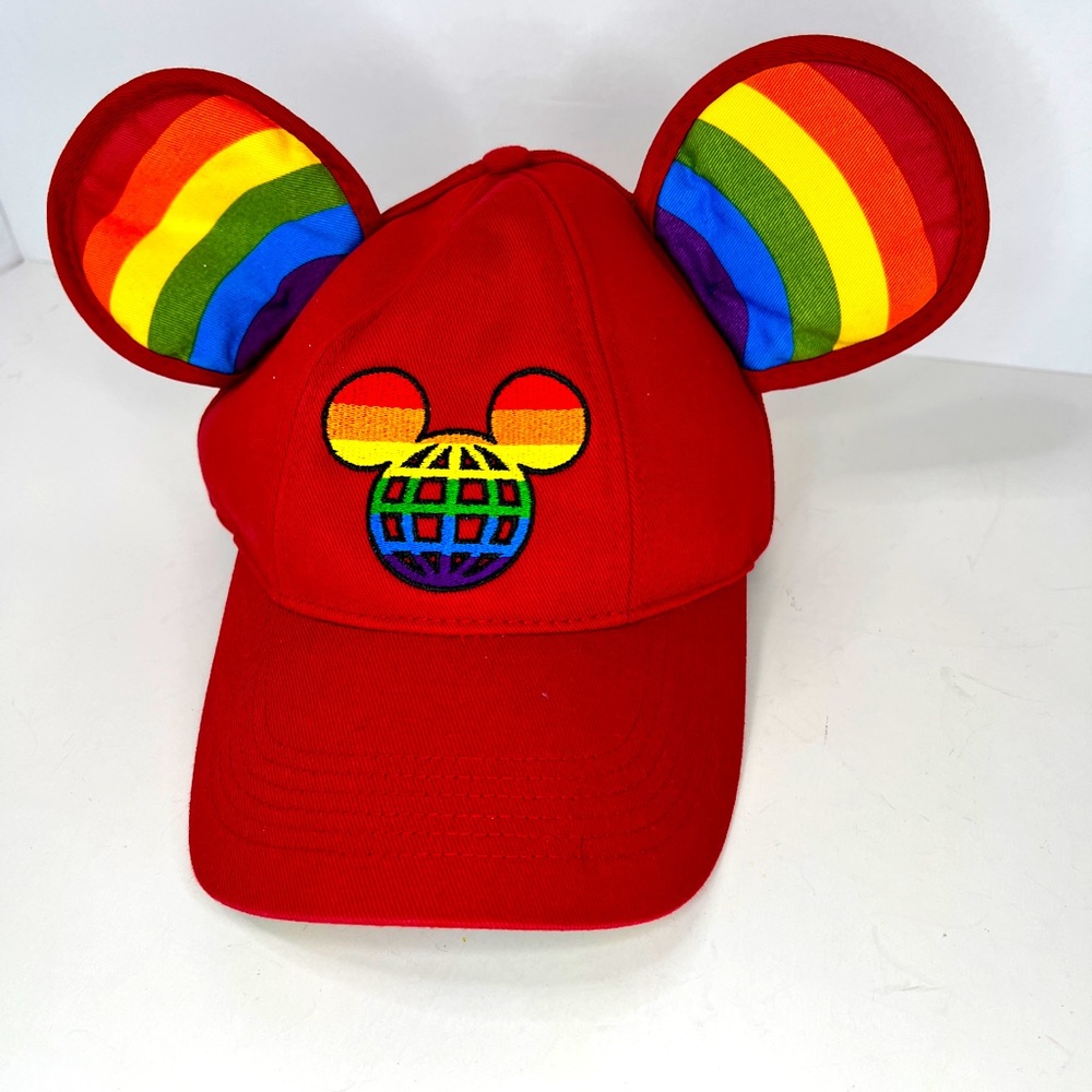 Disney Rainbow Ears Walt Disney World Baseball Cap for Adults Mickey Mouse Pride - Picture 2 of 10